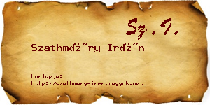 Szathmáry Irén névjegykártya
