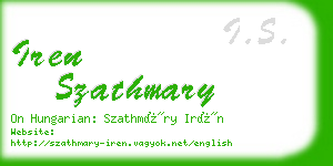 iren szathmary business card